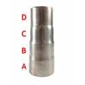 Réducteur femelle inox pour tube à emmancher 60.3, 55, 50, 48.3mm