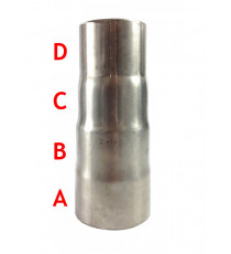 Réducteur inox 4 étages diamètres extérieurs 60, 63.5, 65, 70mm