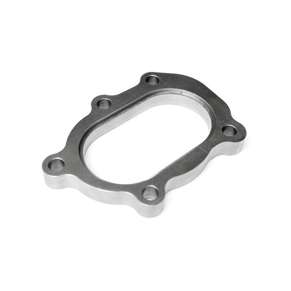 Bride descente acier T25 5 trous pour turbo GARRETT, pour adaptateur oval à souder